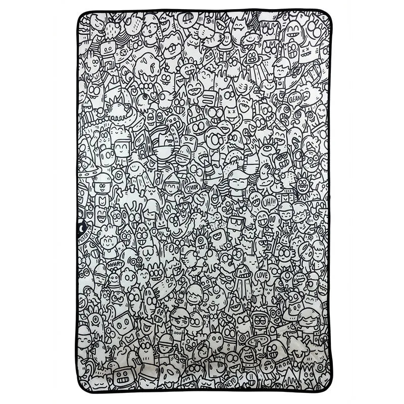 Washable Coloring Lamb Fleece Rug throw Doddlethrow™