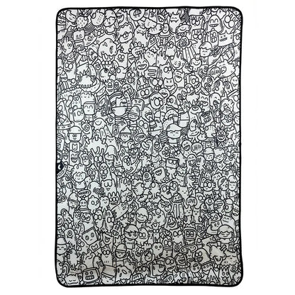 Washable Coloring Lamb Fleece Rug throw Doddlethrow™
