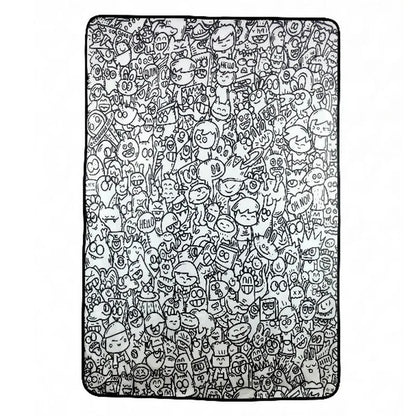 Washable Coloring Lamb Fleece Rug throw Doddlethrow™